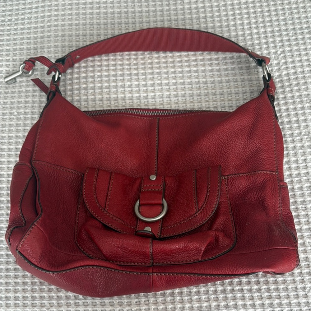 Fossil leather handbag